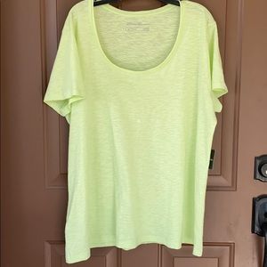 Misses Size XL T-Shirt, Light Lime Green.